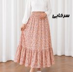 دامن زنانه نخی پارچه خارجی کد SH2341 - تصویر 5
