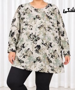 تونیک زنانه سایز بزرگ جنس کرپ کد 2354