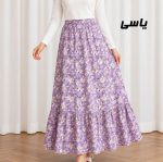 دامن زنانه نخی پارچه خارجی کد SH2341 - تصویر 2